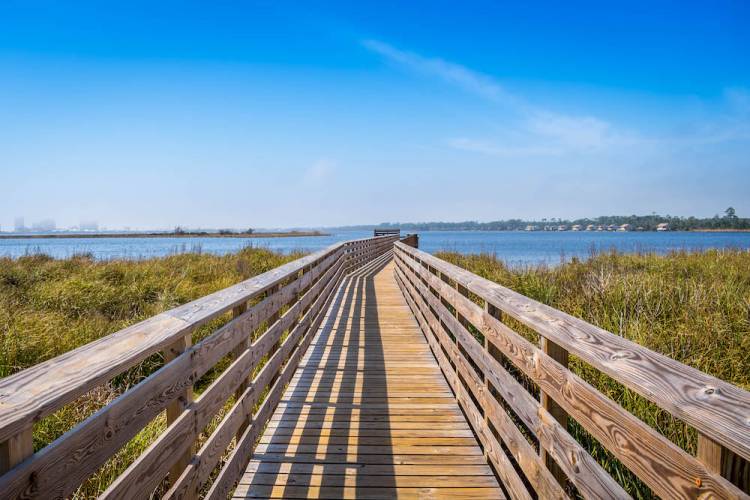 long bridge in gulf state park