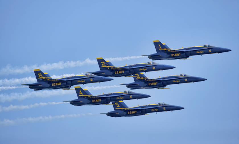 blue angels flying